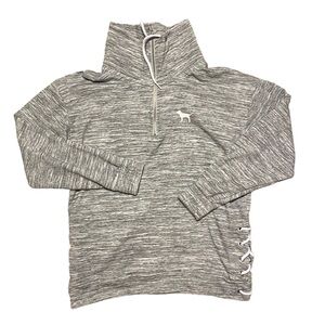 Pink Victoria’s Secret Gray Turtle Neck Zip‎ Up Sweatshirt